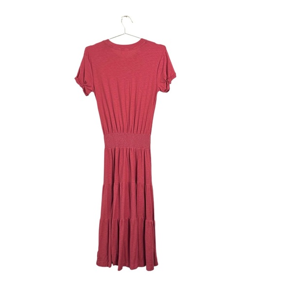 Nation Ltd Martine Pima Cotton Midi Dress Pink Size XS - Picture 5 of 5